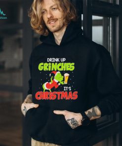 Drink Up Grinches It’s Christmas Beer Lover Santa Grinch Shirt