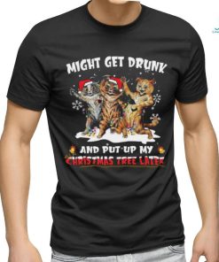 Drunk Cat Christmas Tree Shirt