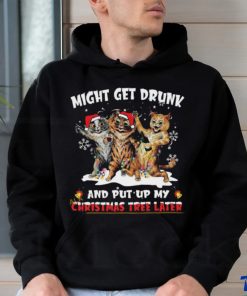 Drunk Cat Christmas Tree Shirt