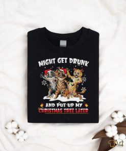 Drunk Cat Christmas Tree Shirt
