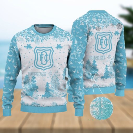 Dundee F.C. SPFL Scottish Snow Fall Pine Ugly sweater