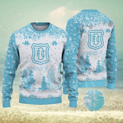 Dundee F.C. SPFL Scottish Snow Fall Pine Ugly sweater