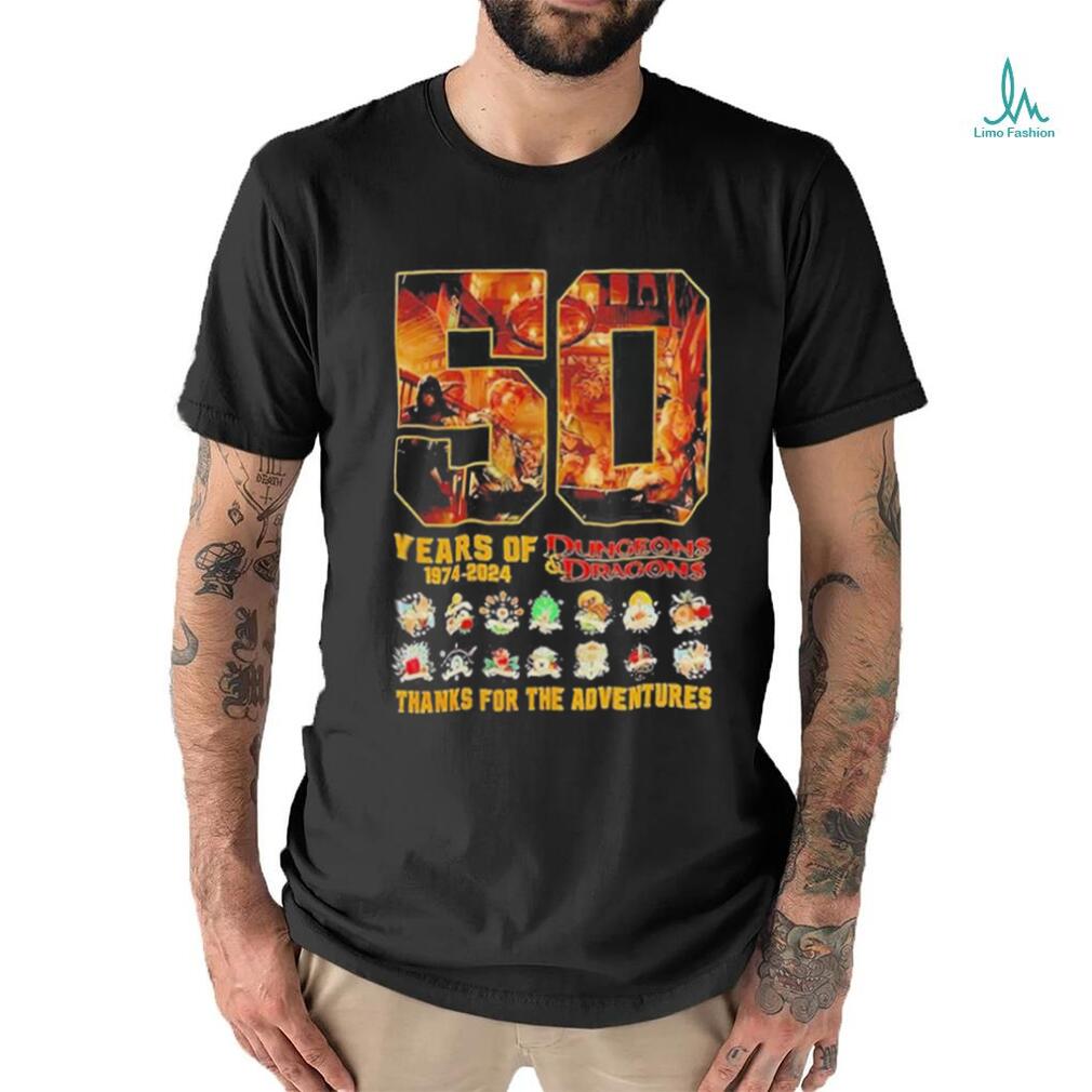 Dungeons And Dragons 50 Years Of 1974 2024 Thank You For The Adventures Hoodie T Shirt Dungeons And Dragons 50 Years Of 1974 2024 Thank You For The Adventures Hoodie T Shirt