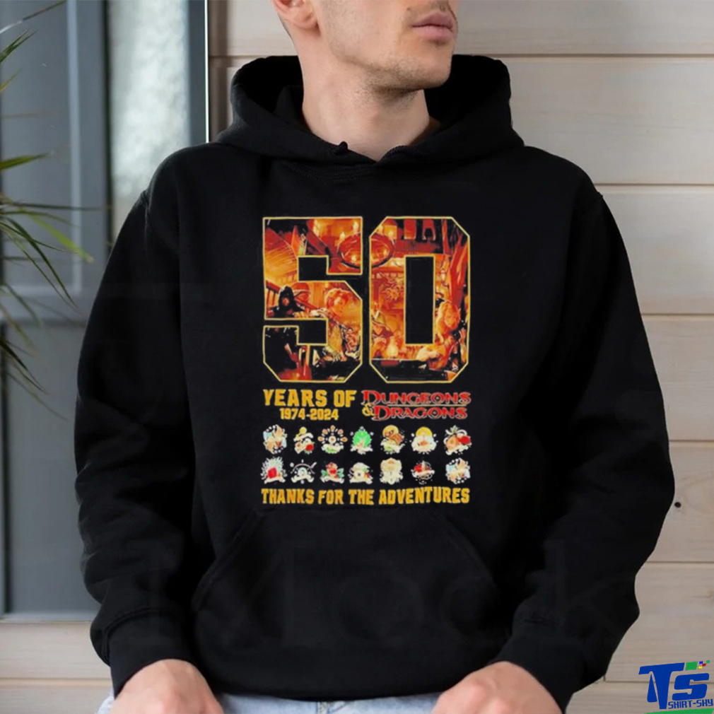 Dungeons And Dragons 50 Years Of 1974 2024 Thank You For The Adventures Hoodie T Shirt Dungeons And Dragons 50 Years Of 1974 2024 Thank You For The Adventures Hoodie T Shirt