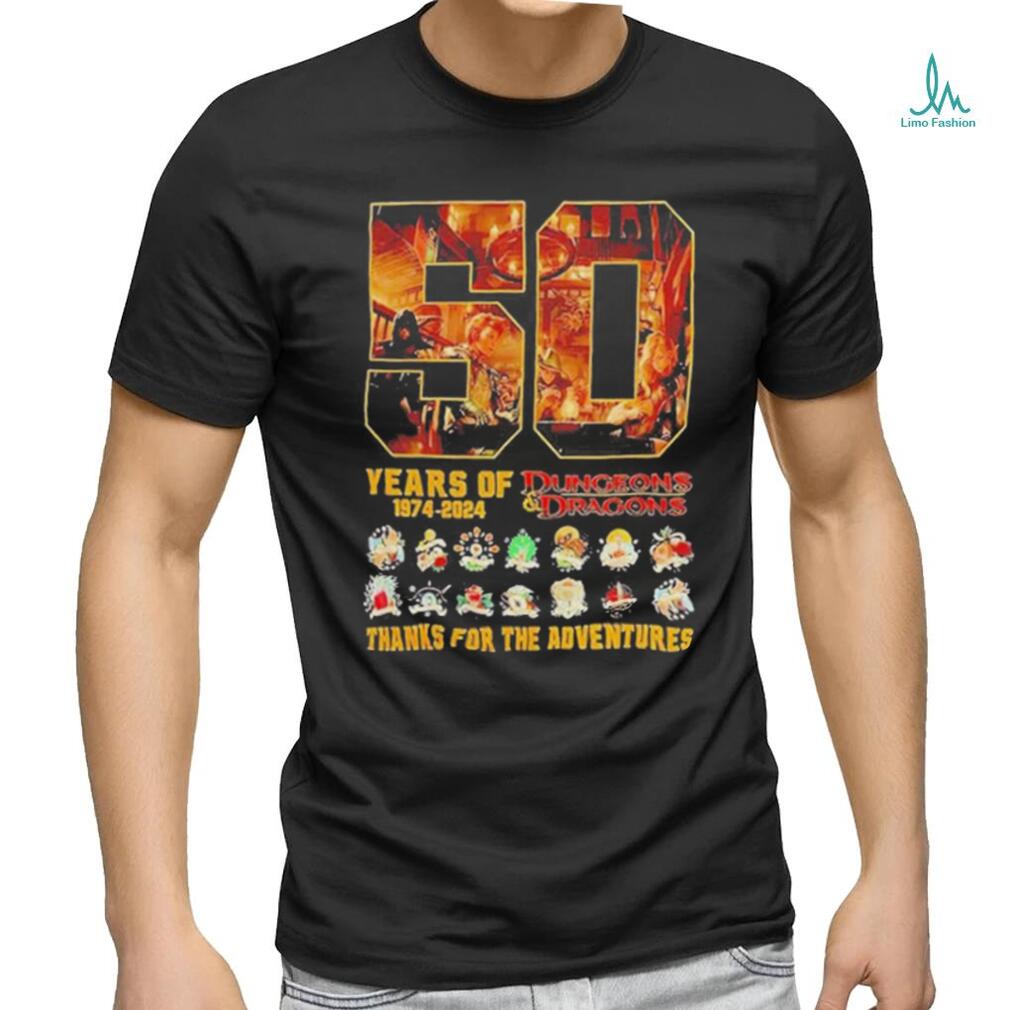 Dungeons And Dragons 50 Years Of 1974 2024 Thank You For The Adventures Hoodie T Shirt Dungeons And Dragons 50 Years Of 1974 2024 Thank You For The Adventures Hoodie T Shirt