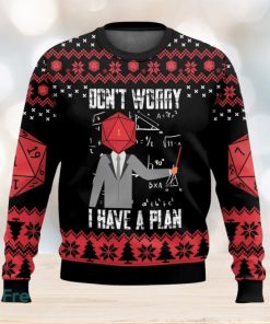 Dungeons & Dragons Don’t Worry I Have A Plan All Over Printed Ugly Christmas Sweater 2023 Christmas Gift Ideas Holiday Gift