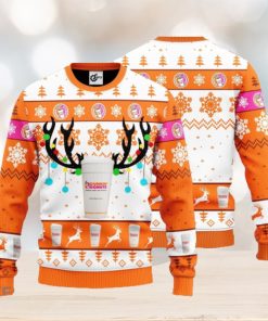 Dunkin’ Donuts Reindeer Ugly Christmas Sweater Gift For Christmas