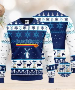 Dutch Bros Snowflake Pattern 3D Ugly Christmas Sweater Unisex Sweater Christmas Gift