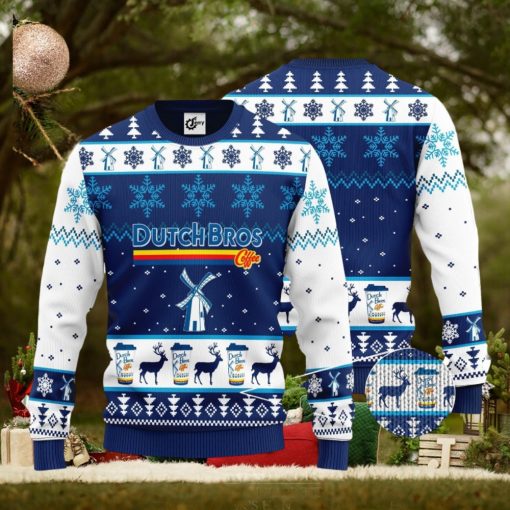 Dutch Bros Snowflake Pattern 3D Ugly Christmas Sweater Unisex Sweater Christmas Gift