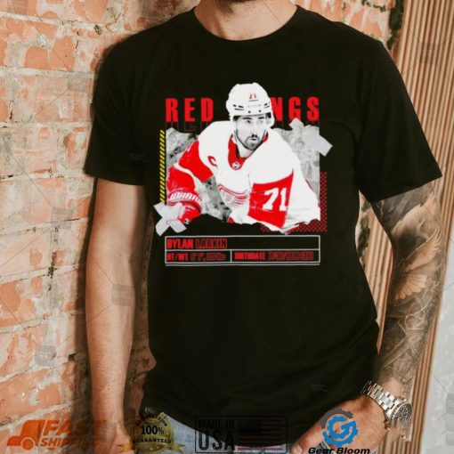 Dylan Larkin number 71 Detroit Red Wings ice hockey player pose paper gift shirt