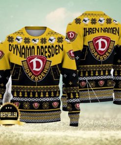 Dynamo Dresden Ugly Christmas Sweater Logo Custom Name Gift Fans