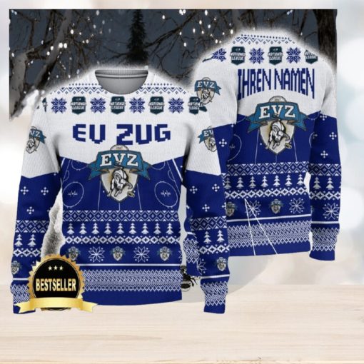 EV Zug Ugly Christmas Sweater Logo Custom Name Gift Fans