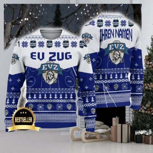 EV Zug Ugly Christmas Sweater Logo Custom Name Gift Fans