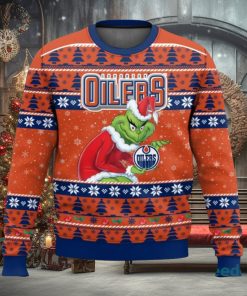 Edmonton Oilers Grinch AOP Ugly Christmas Sweater Christmas Gift For Men And Women