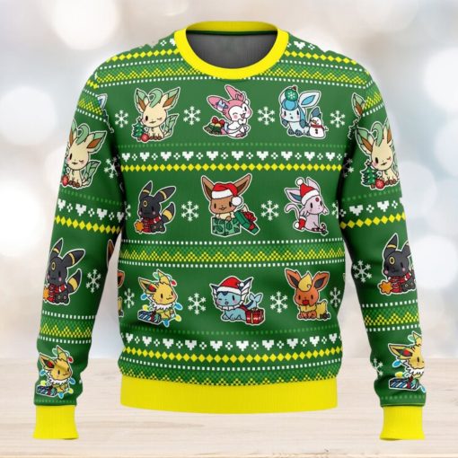 Eevee Meryy Christmas Pokemon Ugly Christmas Sweater