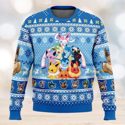 Eeveelution Pokemon Ugly Christmas Sweater