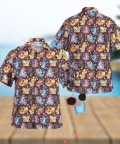 Eeveelutions Seamless Pattern Tropical Hawaiian Shirt For Men And Women