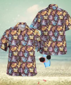 Eeveelutions Seamless Pattern Tropical Hawaiian Shirt For Men And Women