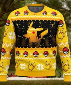 Electric Monster Pokemon Ugly Christmas Sweater