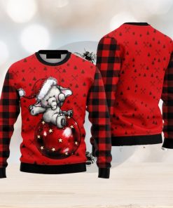 Elephant Cute Red 3D Ugly Christmas Sweater Gift For Family Christmas Gift