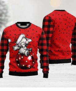 Elephant Cute Red 3D Ugly Christmas Sweater Gift For Family Christmas Gift