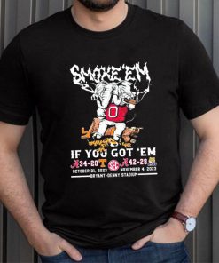 Elephant Roll Tide Smoke ‘Em If You Got ‘Em 34 20 vs 42 28 Shirt, hoodie, sweater, long sleeve and tank top Elephant Roll Tide Smoke ‘Em If You Got ‘Em 34 20 vs 42 28 Shirt