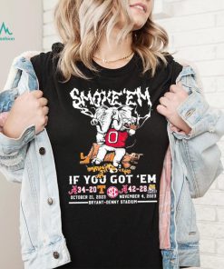 Elephant Roll Tide Smoke ‘Em If You Got ‘Em 34 20 vs 42 28 Shirt, hoodie, sweater, long sleeve and tank top Elephant Roll Tide Smoke ‘Em If You Got ‘Em 34 20 vs 42 28 Shirt