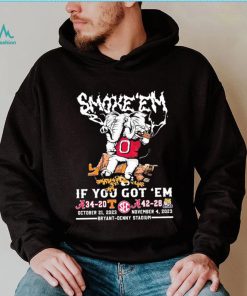 Elephant Roll Tide Smoke ‘Em If You Got ‘Em 34 20 vs 42 28 Shirt, hoodie, sweater, long sleeve and tank top Elephant Roll Tide Smoke ‘Em If You Got ‘Em 34 20 vs 42 28 Shirt