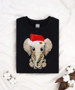 Elephant hat santa light merry christmas shirt, hoodie, sweater, long sleeve and tank top Elephant hat santa light merry christmas shirt