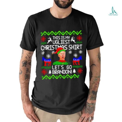 Elf Joe Biden This is my Ugliest Christmas shirt let’s go Brandon shirt