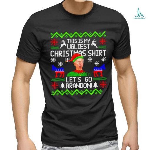 Elf Joe Biden This is my Ugliest Christmas shirt let’s go Brandon shirt