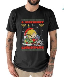 Elf hat santa a legendary ugly christmas shirt