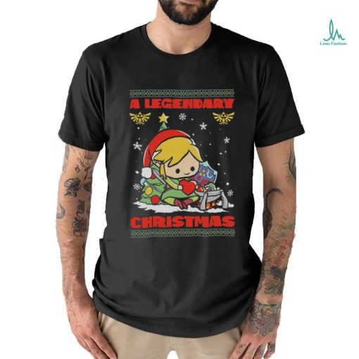 Elf hat santa a legendary ugly christmas shirt