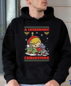 Elf hat santa a legendary ugly christmas shirt