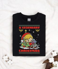 Elf hat santa a legendary ugly christmas shirt