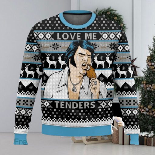 Elvis Presley Love Me Tenders Funny All Over Printed Ugly Christmas Sweater 2023 Christmas Gift Ideas Holiday Gift