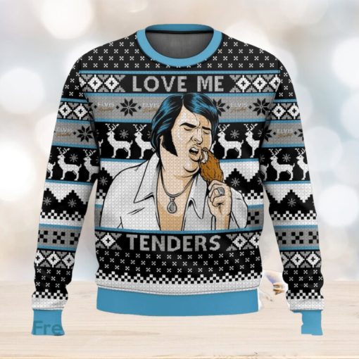 Elvis Presley Love Me Tenders Funny All Over Printed Ugly Christmas Sweater 2023 Christmas Gift Ideas Holiday Gift