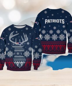 England Patriots Christmas Reindeer Wrapping 3D Sweater For Fans Gift Christmas