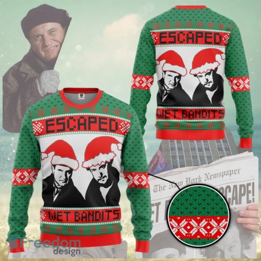 Escaped Wet Bandits Ugly Harry And Marv Ugly Sweater Kevin Mccallister Christmas