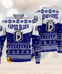 Espoo Blues 3D Ugly Christmas Sweater Christmas Holiday Gift For Men And Women Personalized Name