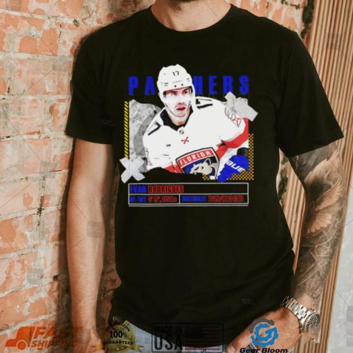 Evan Rodrigues number 17 Florida Panthers ice hockey player pose paper gift shirt