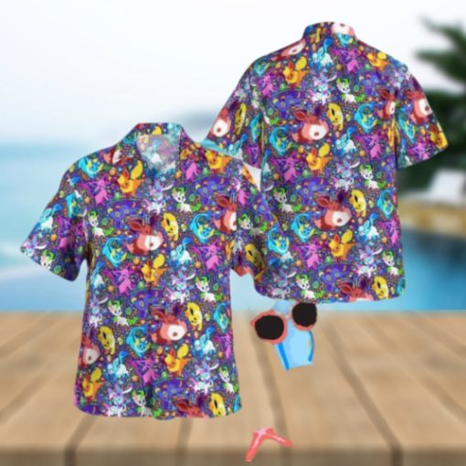 Evolution Pokemon Tropical Hawaiian Shirt For Men And Women