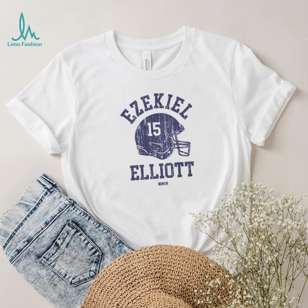 Ezekiel Elliott New England Helmet Font Shirt Ezekiel Elliott New England Helmet Font Shirt