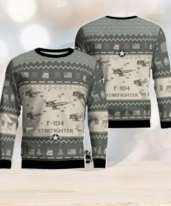 F 104 Starfighter F104 Aircraft Ugly Christmas Sweater Veteran Christmas Gift Holiday