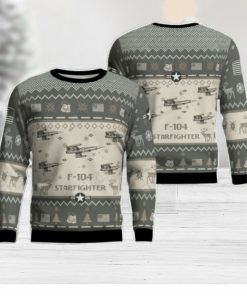 F 104 Starfighter F104 Aircraft Ugly Christmas Sweater Veteran Christmas Gift Holiday