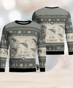 F 14 Tomcat F14 Aircraft Ugly Christmas Sweater Veteran Christmas Gift Holiday