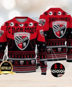 FC Ingolstadt Ugly Christmas Sweater Logo Custom Name Gift Fans