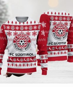 FC Südtirol Ugly Christmas Sweater Snowflake Pattern Pattern 3D Sweater Holiday Gift Ideas For Men And Women