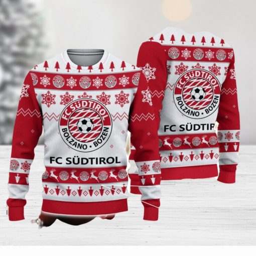 FC Südtirol Ugly Christmas Sweater Snowflake Pattern Pattern 3D Sweater Holiday Gift Ideas For Men And Women