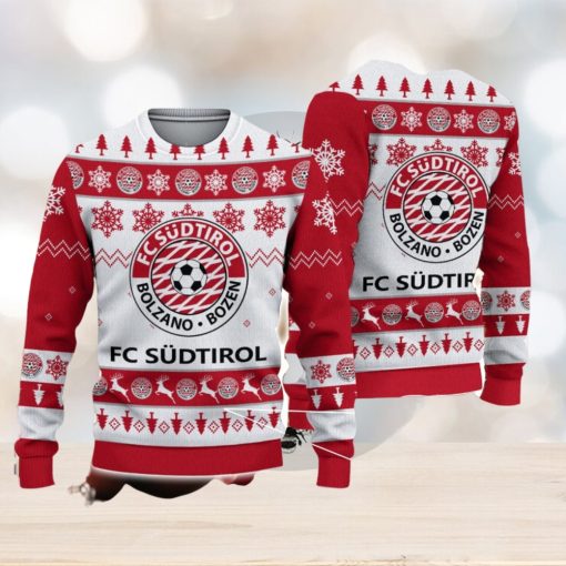 FC Südtirol Ugly Christmas Sweater Snowflake Pattern Pattern 3D Sweater Holiday Gift Ideas For Men And Women